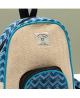 Mochila artesanal de cáñamo y algodón estilo Dhaka