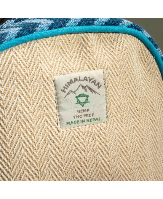 Mochila artesanal de cáñamo y algodón estilo Dhaka