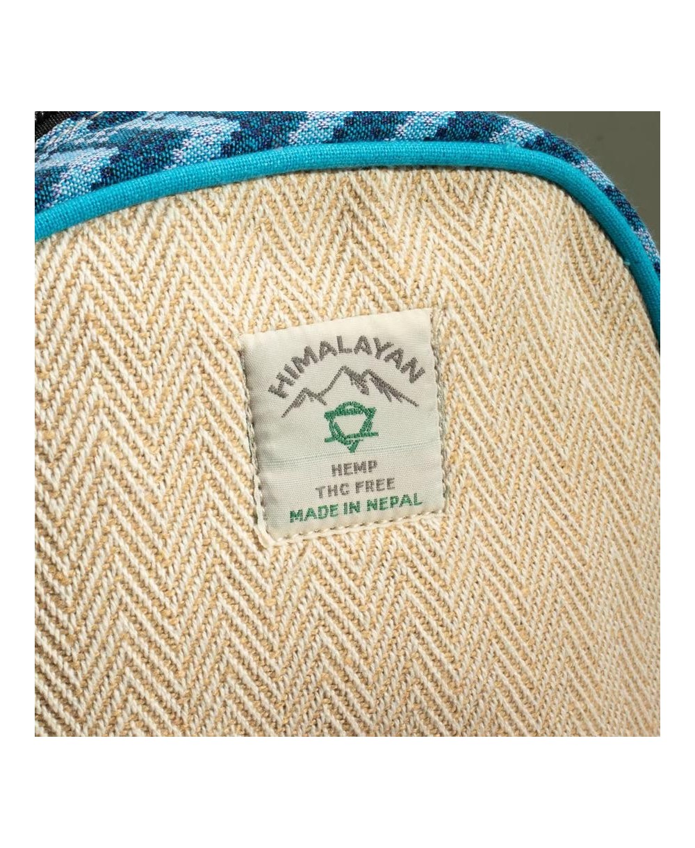 Mochila artesanal de cáñamo y algodón estilo Dhaka