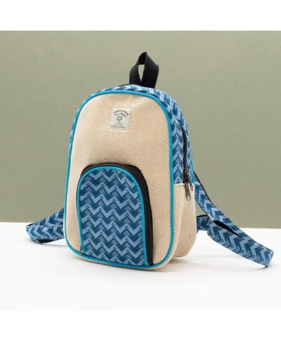 Mochila artesanal de cáñamo y algodón estilo Dhaka