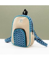 Mochila artesanal de cáñamo y algodón estilo Dhaka