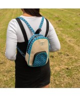 Mochila artesanal de cáñamo y algodón estilo Dhaka