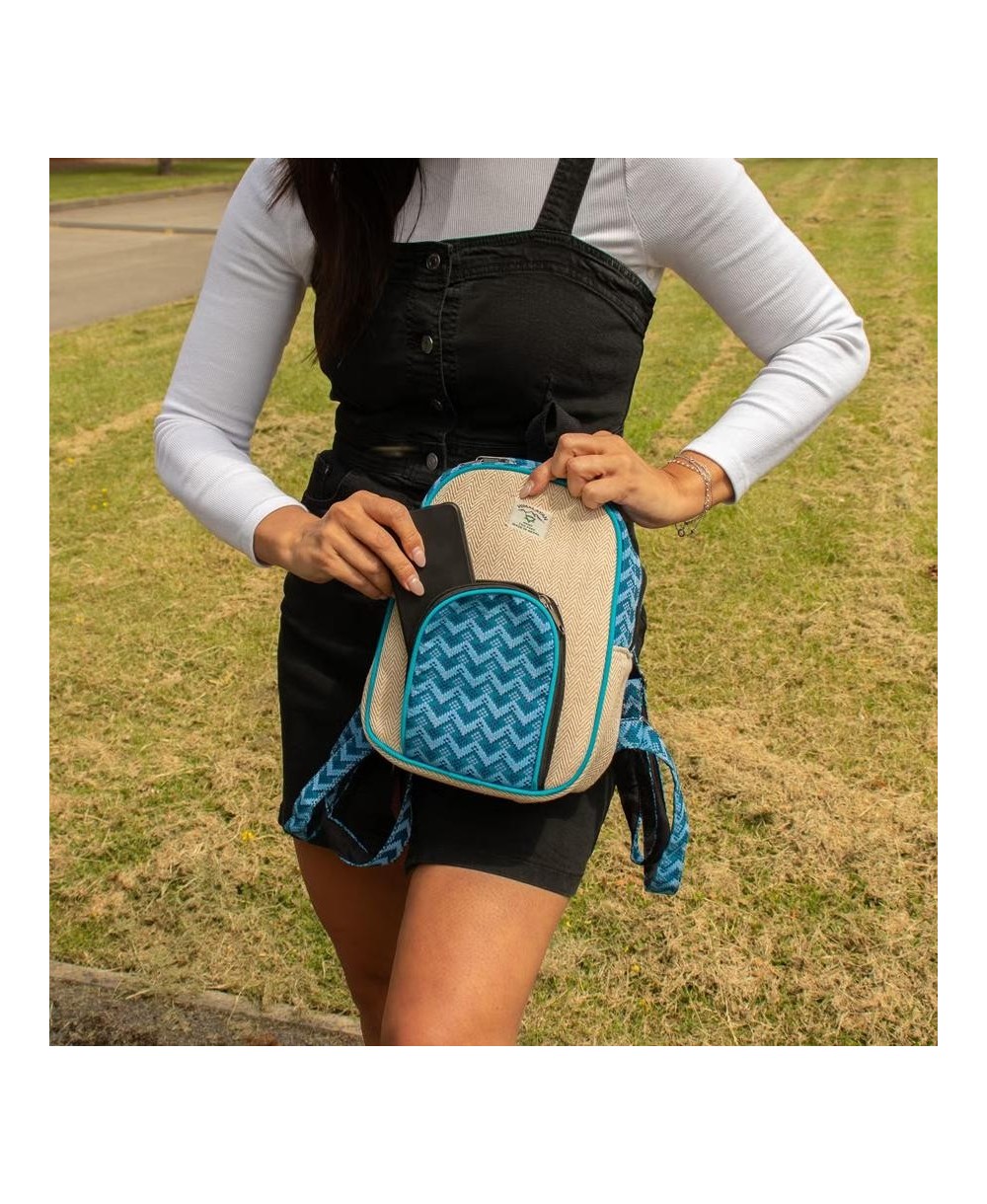 Mochila artesanal de cáñamo y algodón estilo Dhaka