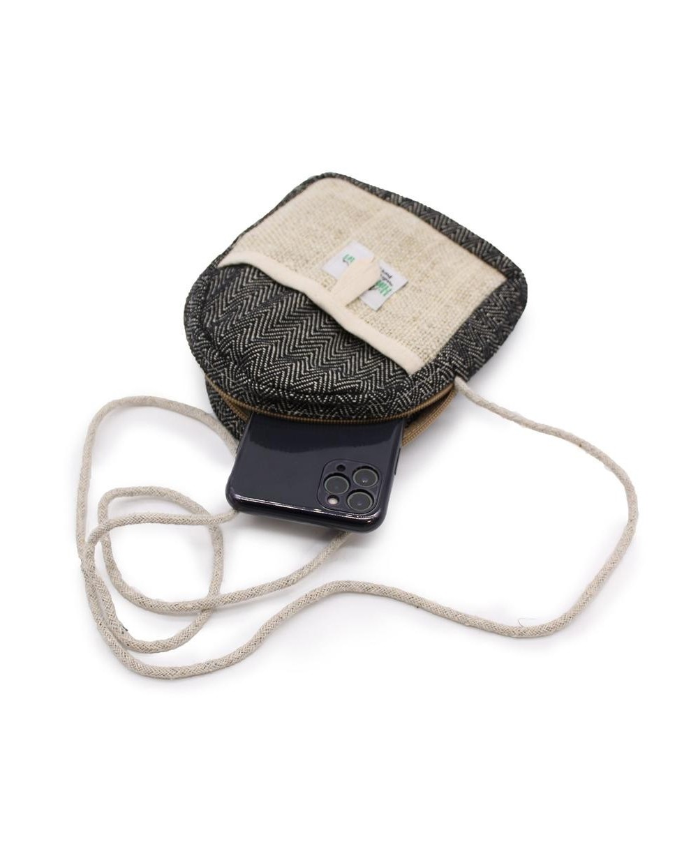 Bolsa para móvil de cáñamo con cordón ajustable