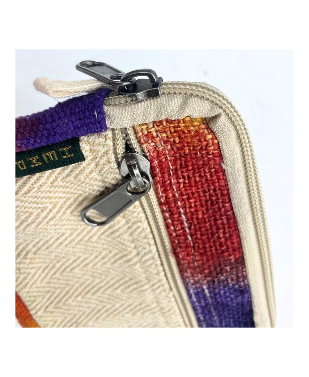 Monedero neceser de cáñamo multicolor