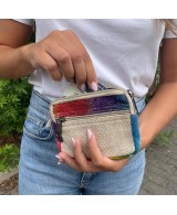 Monedero neceser de cáñamo multicolor