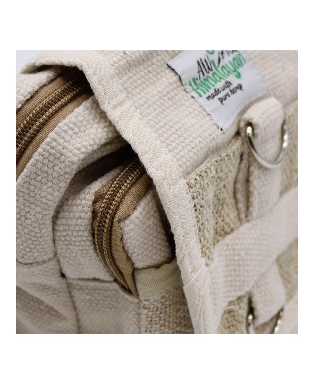 Bolso compacto de cáñamo con bandolera ajustable