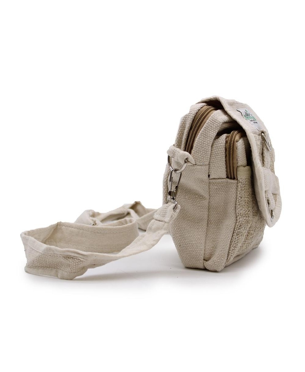 Bolso compacto de cáñamo con bandolera ajustable