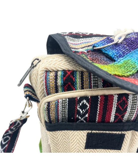 Bolso bandolera de cáñamo tie dye