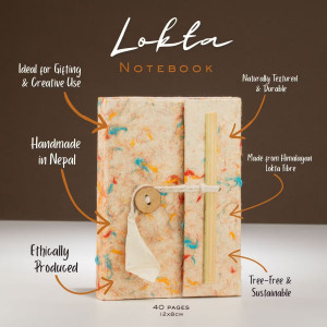 Cuadernos de algodón reciclado multicolor con papel Lokta