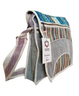 Bandolera grande de cáñamo con dos diseños
