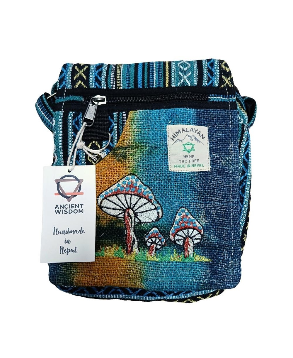 Bandolera grande de cáñamo con dos diseños