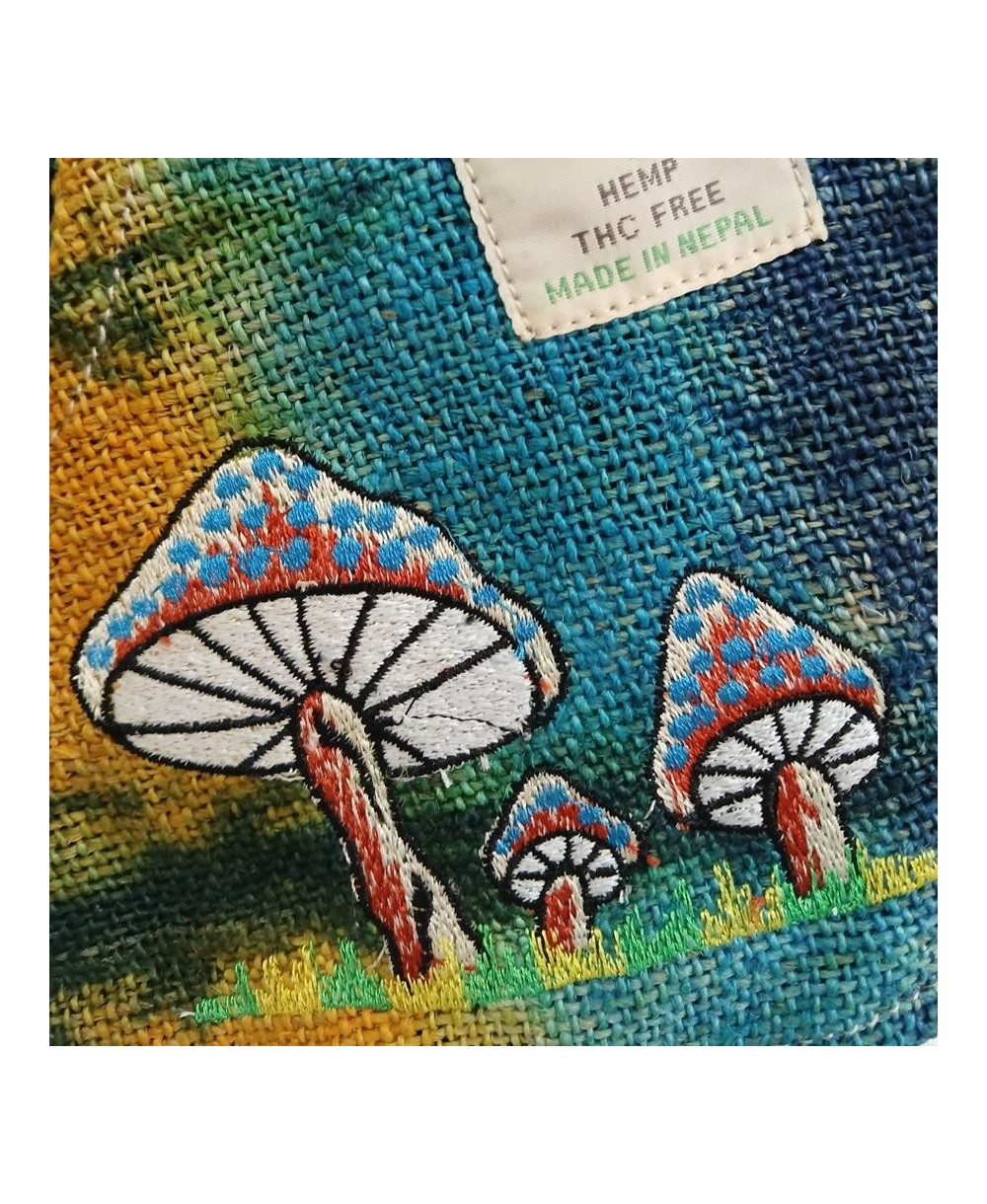 Bandolera grande de cáñamo con dos diseños