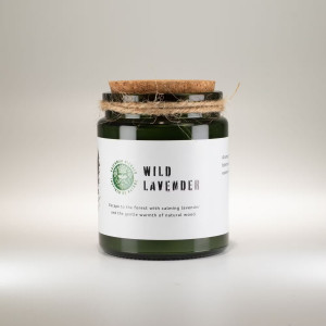 Vista de la Vela de Soja Lavanda Silvestre.
