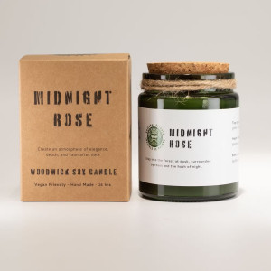 Vela natural de soja rosa de medianoche