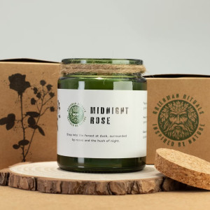 Vela natural de soja rosa de medianoche