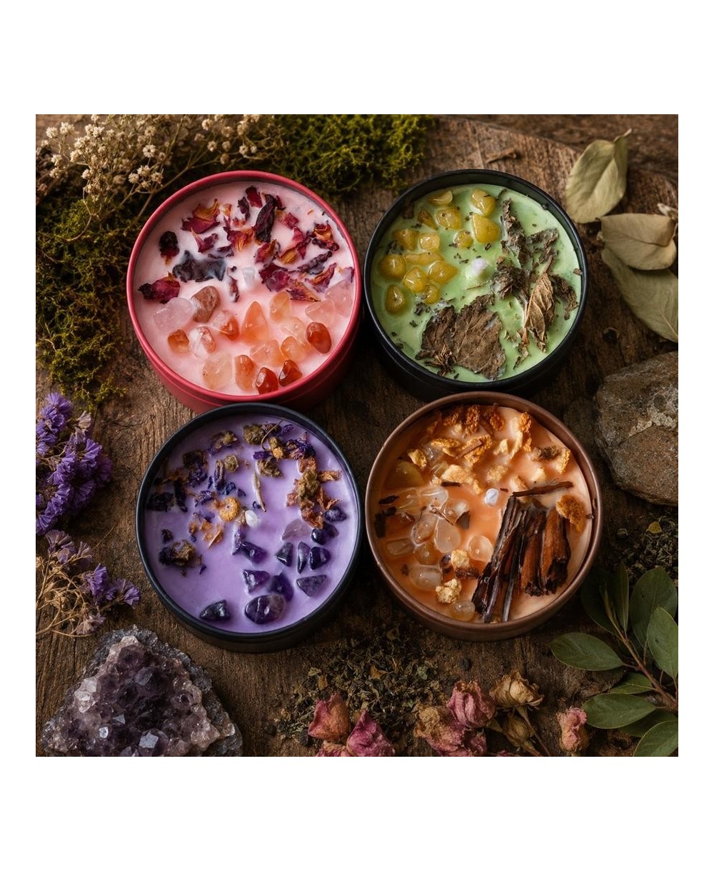 Vela de Soja con Cristales Naturales
