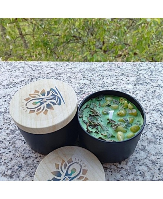 Vela de Soja con Cristales Naturales