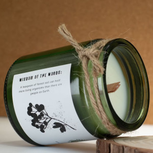 Vela natural de soja esencia del bosque