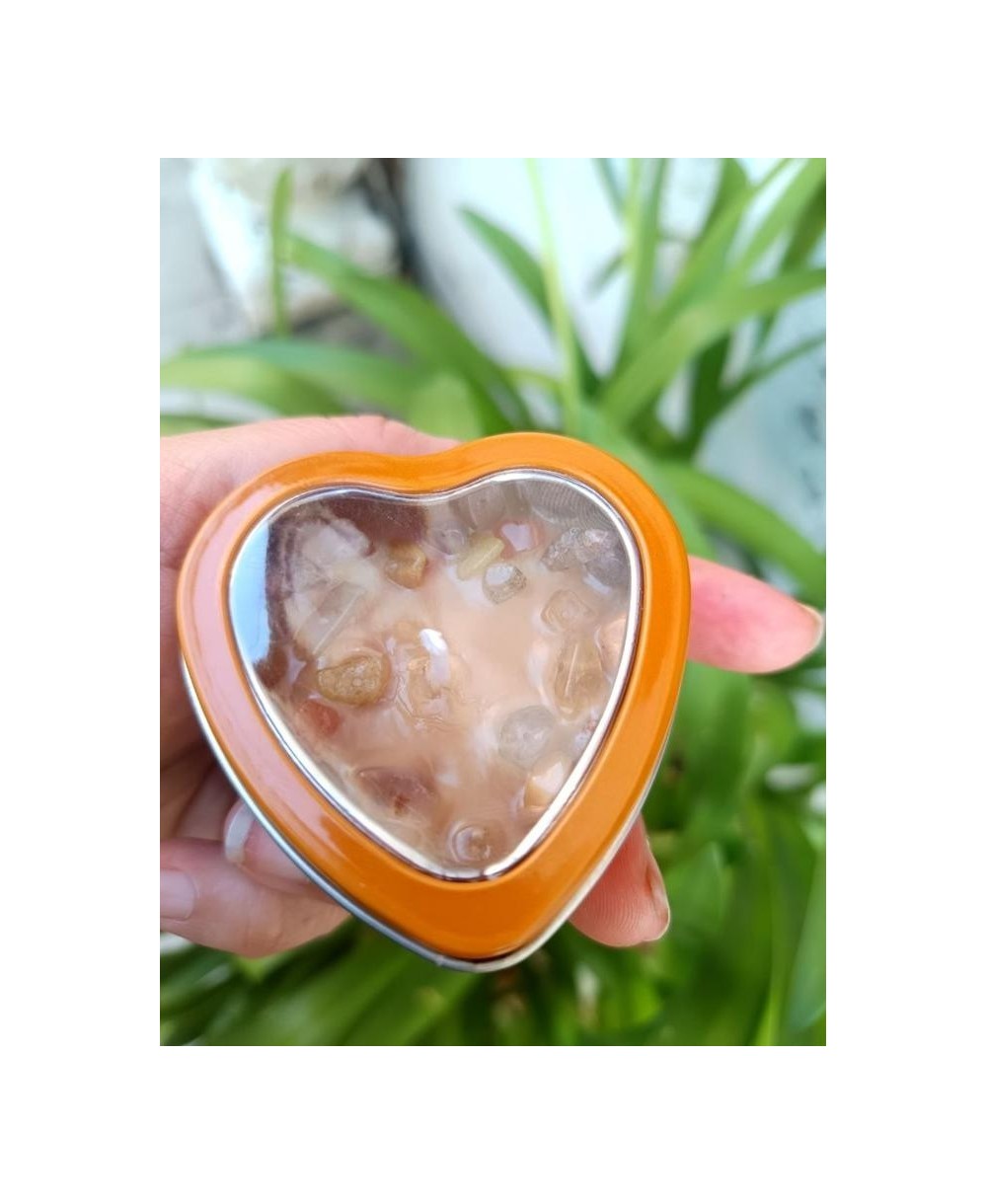 Vela Artesanal Corazón con Cuarzos