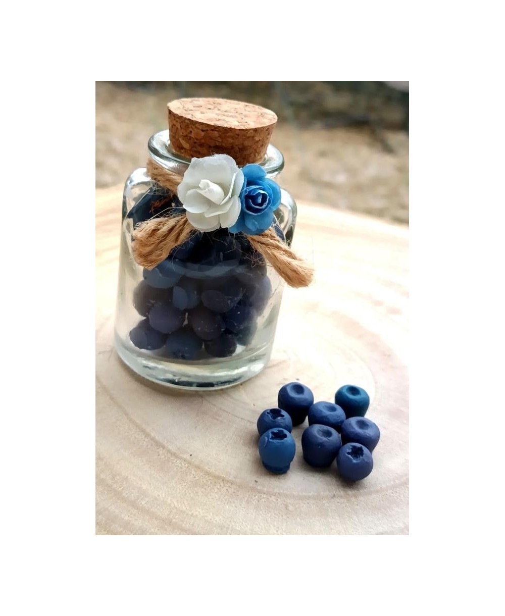 Tarro de cristal con perlas aromáticas de cera de soja natural para quemador.