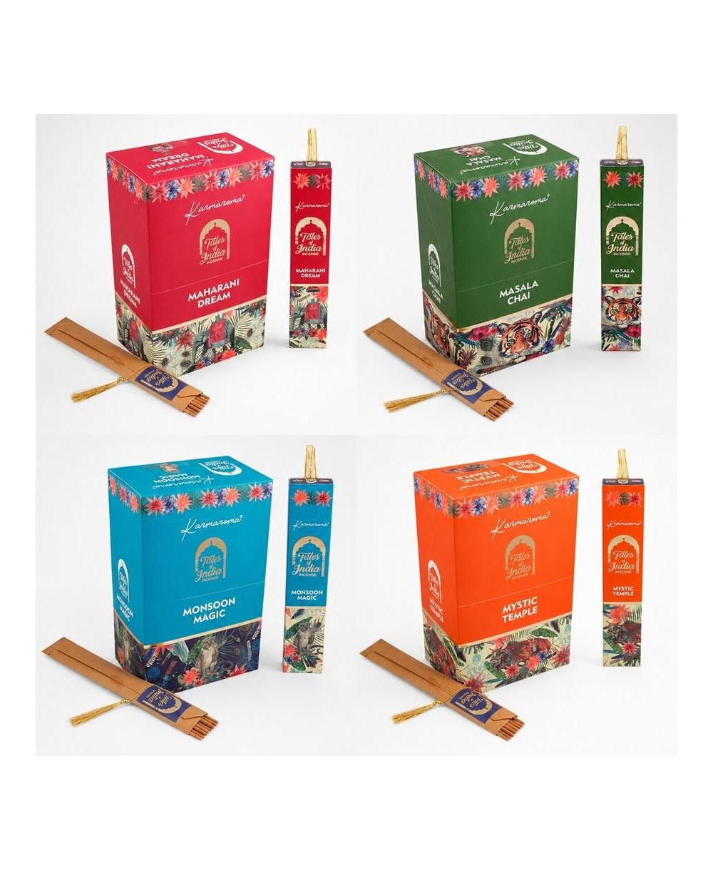 Caja de Incienso Cuentos de la India con varillas aromáticas naturales.