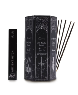 Set ritual con cinco inciensos artesanales, péndulos de cristal natural y mapas de adivinación.