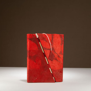 Cuaderno Lokta Floral Artesanal con Cierre de Bambú