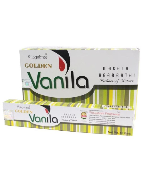 Caja de incienso Masala aroma vainilla de 15 gramos.