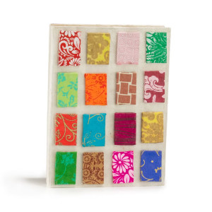 Cuadernos lokta patrones con cierre de bambú en 2 diseños y tamaños a elegir.