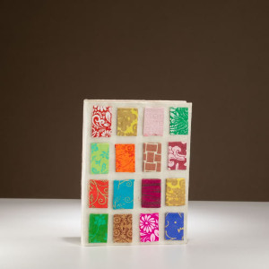 Cuadernos lokta patrones florales con cierre de bambú