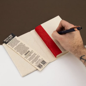 Cuadernos lokta patrones florales con cierre de bambú