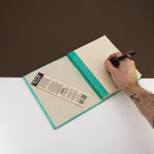 Cuadernos lokta patrones florales con cierre de bambú