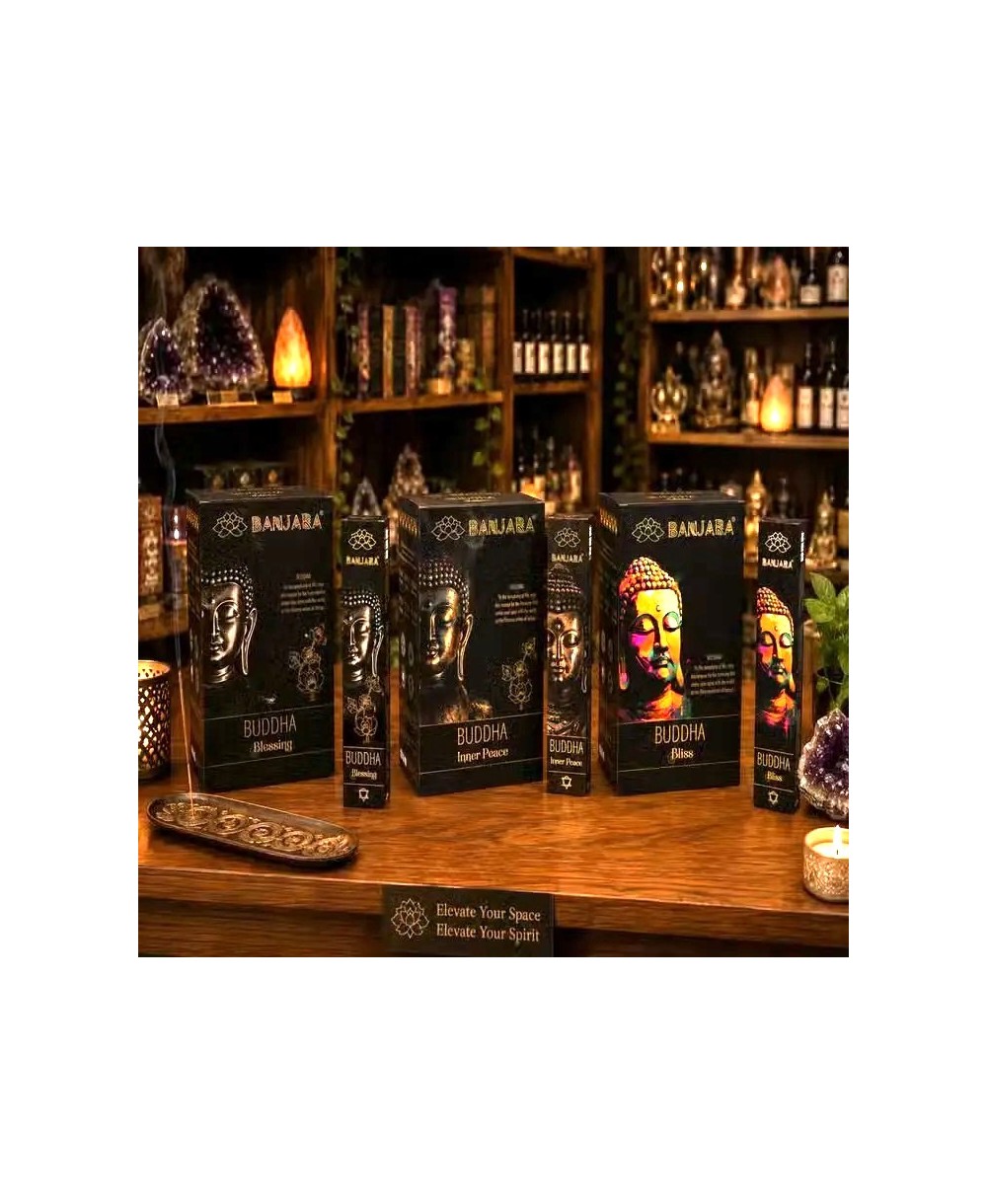 Incienso Buda Premium con diferentes aromas inspirados en la filosofía budista.