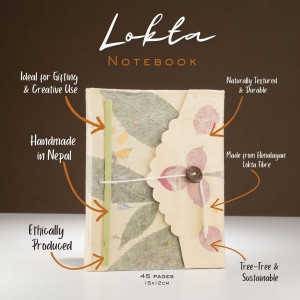 Cuaderno Lokta buganvilla artesanal