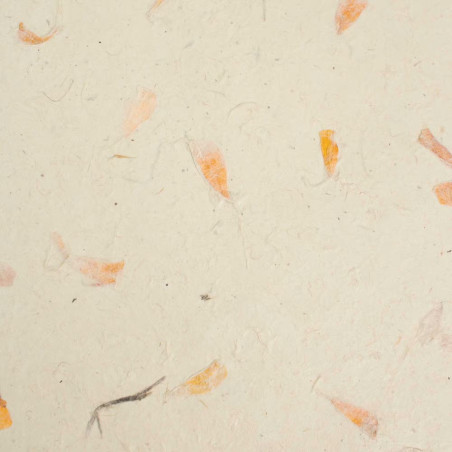 El Papel Lokta pétalos caléndula A4 ofrece un formato versátil para múltiples proyectos manuales.