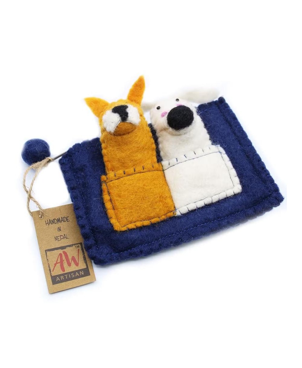 Estuche de Fieltro con Marionetas de Dedo Infantil y Creativo