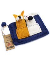 Estuche de Fieltro con Marionetas de Dedo Infantil y Creativo