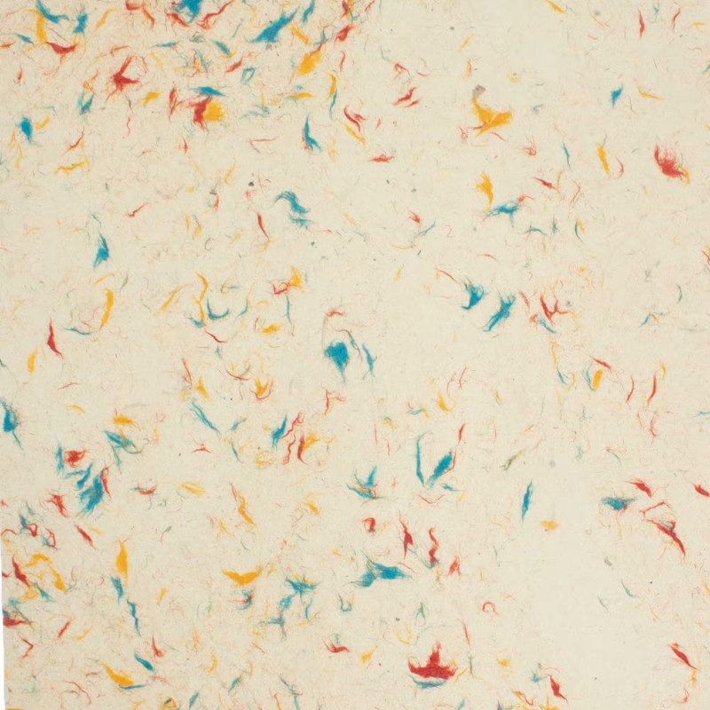 Papel lokta algodón floral mixto A4 ideal para manualidades creativas.