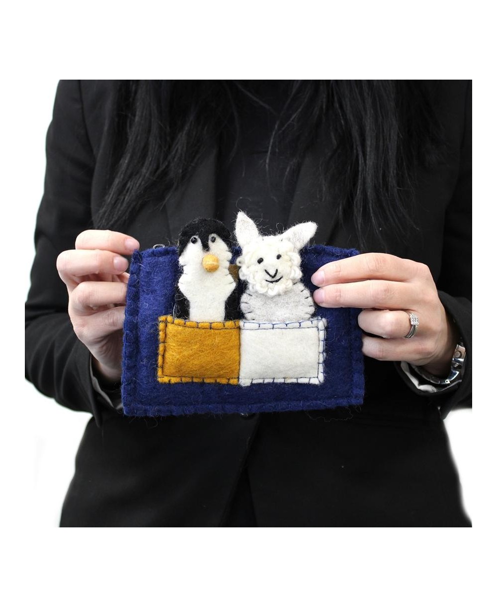 Estuche de Fieltro con Marionetas de Dedo Infantil y Creativo