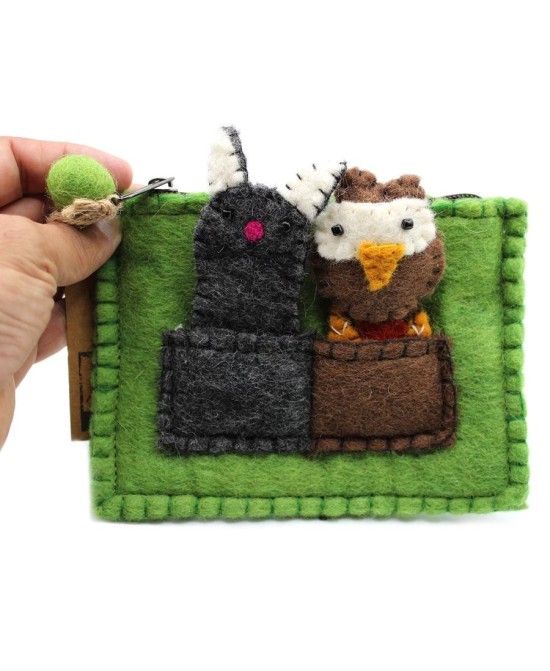 Estuche de Fieltro con Marionetas de Dedo Infantil y Creativo