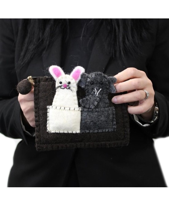 Estuche de Fieltro con Marionetas de Dedo Infantil y Creativo
