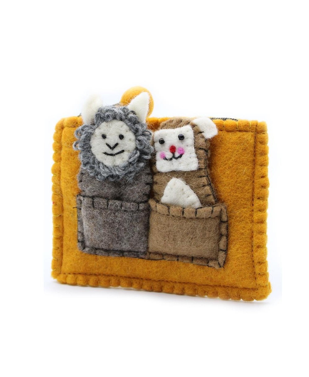 Estuche de Fieltro con Marionetas de Dedo Infantil y Creativo