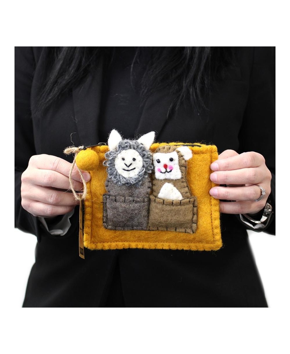Estuche de Fieltro con Marionetas de Dedo Infantil y Creativo