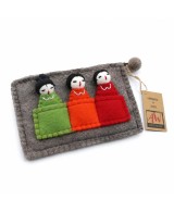 Estuche de Fieltro con Marionetas de Dedo Infantil y Creativo