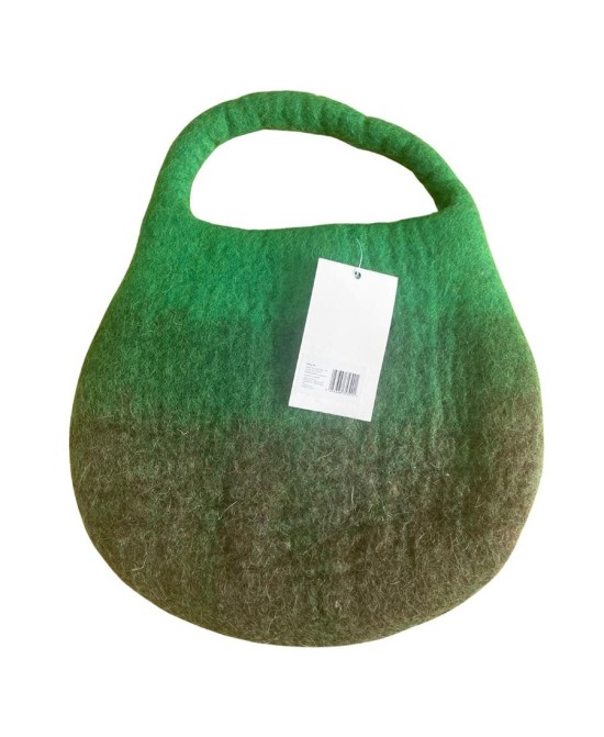 Bolso de fieltro con abeja y cierre magnético artesanal