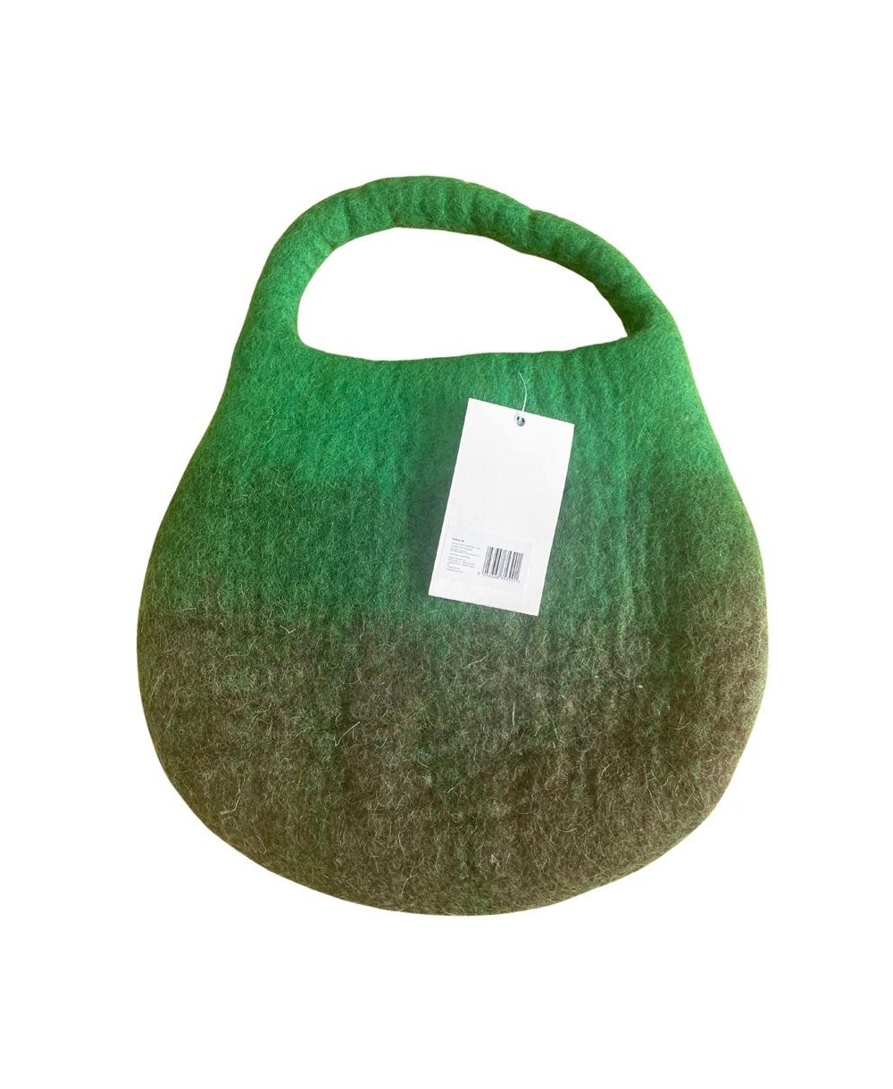 Bolso de fieltro con abeja y cierre magnético artesanal