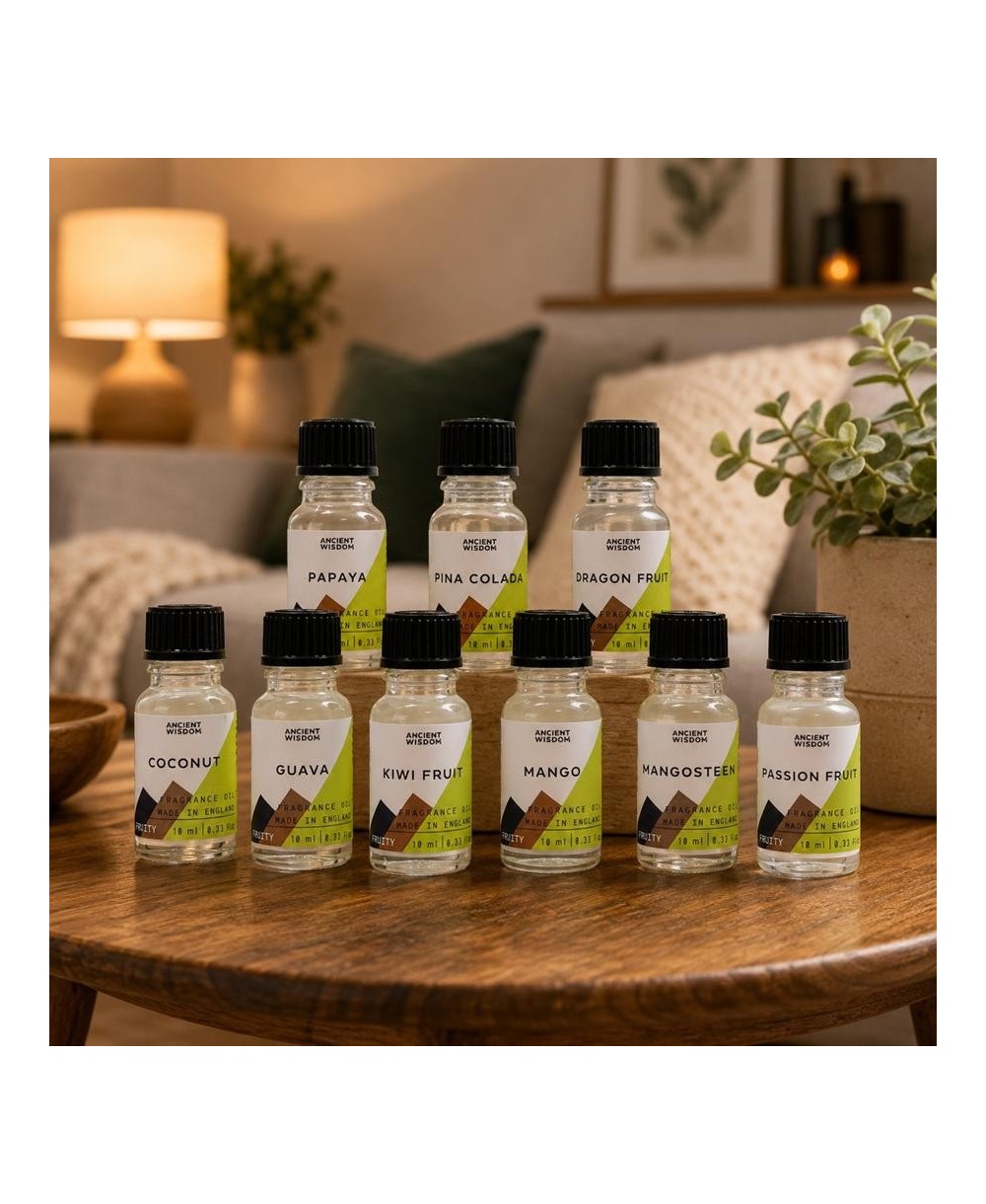 Frasco de aceite de fragancia tropical de 10 ml para quemadores y difusores.