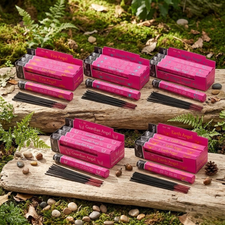 Incienso de los Ángeles en Varillas, disponible en varios aromas a elegir.