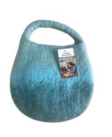 Bolso de fieltro con abeja y cierre magnético artesanal